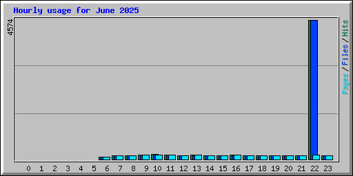 Hourly usage for June 2025