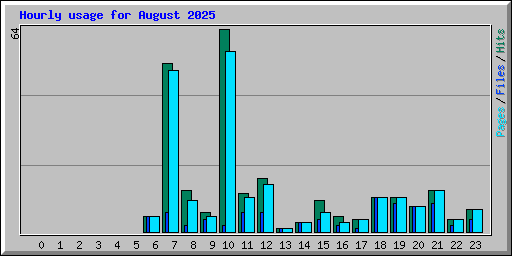 Hourly usage for August 2025