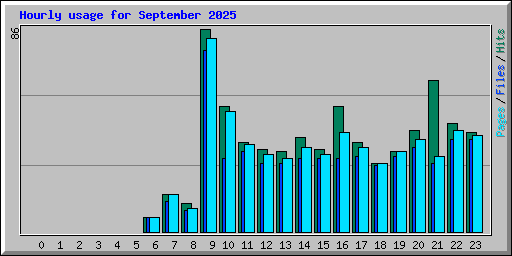 Hourly usage for September 2025