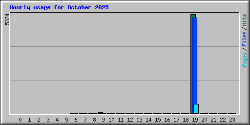 Hourly usage for October 2025