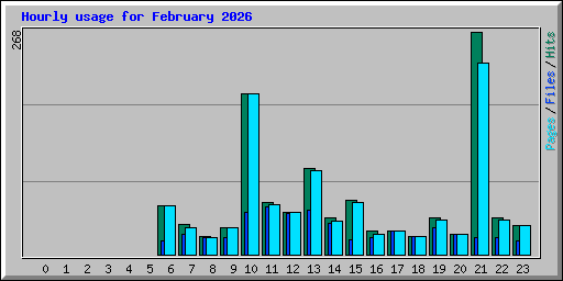 Hourly usage for February 2026